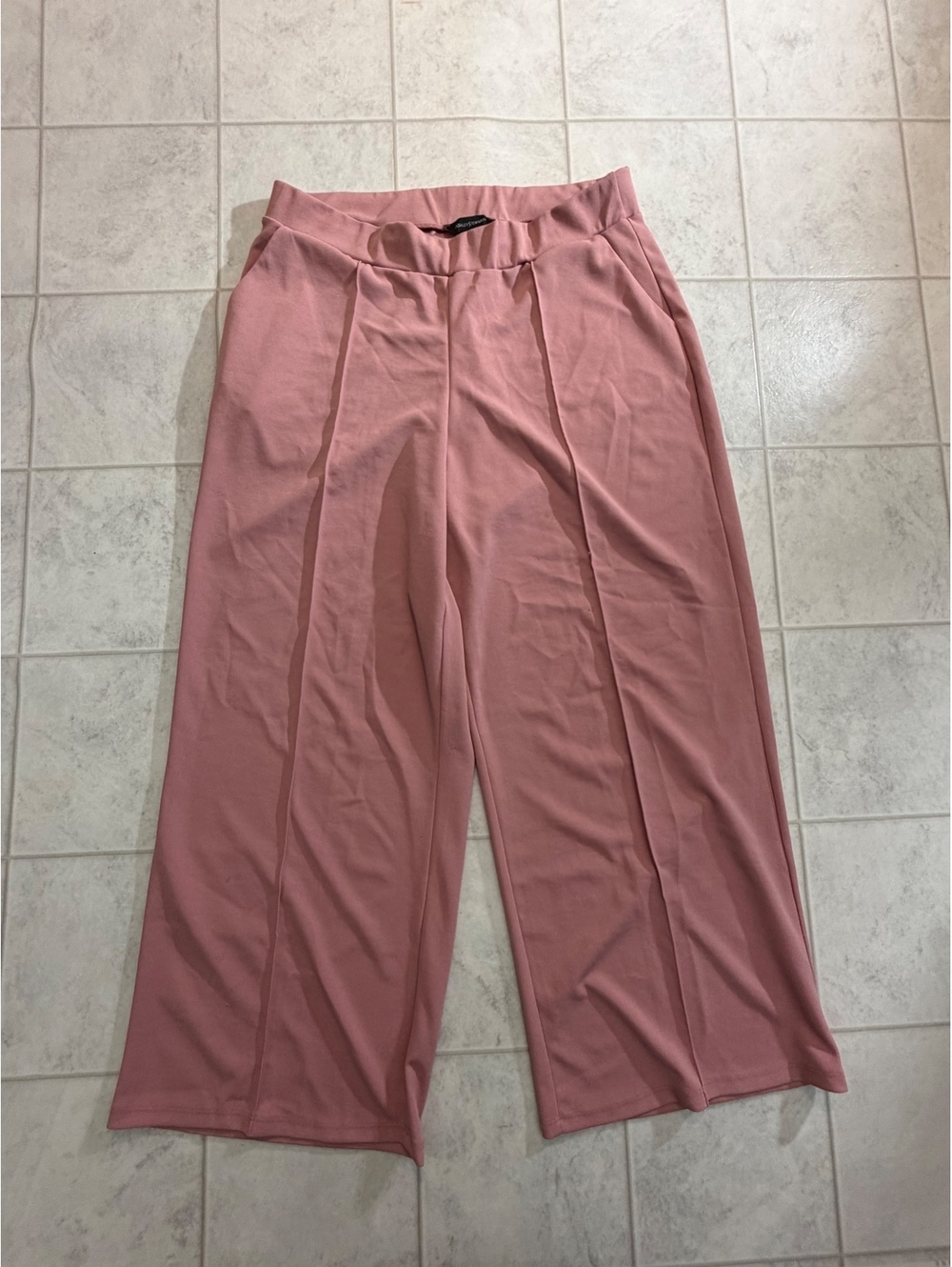 Ashley Stewart pink wide leg pants